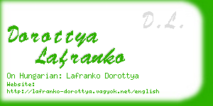 dorottya lafranko business card